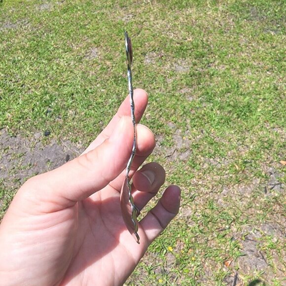 Vintage Scalloped Spoon Red rose Miniature Collectible spoon "RARE Scalloped" - Picture 5 of 11
